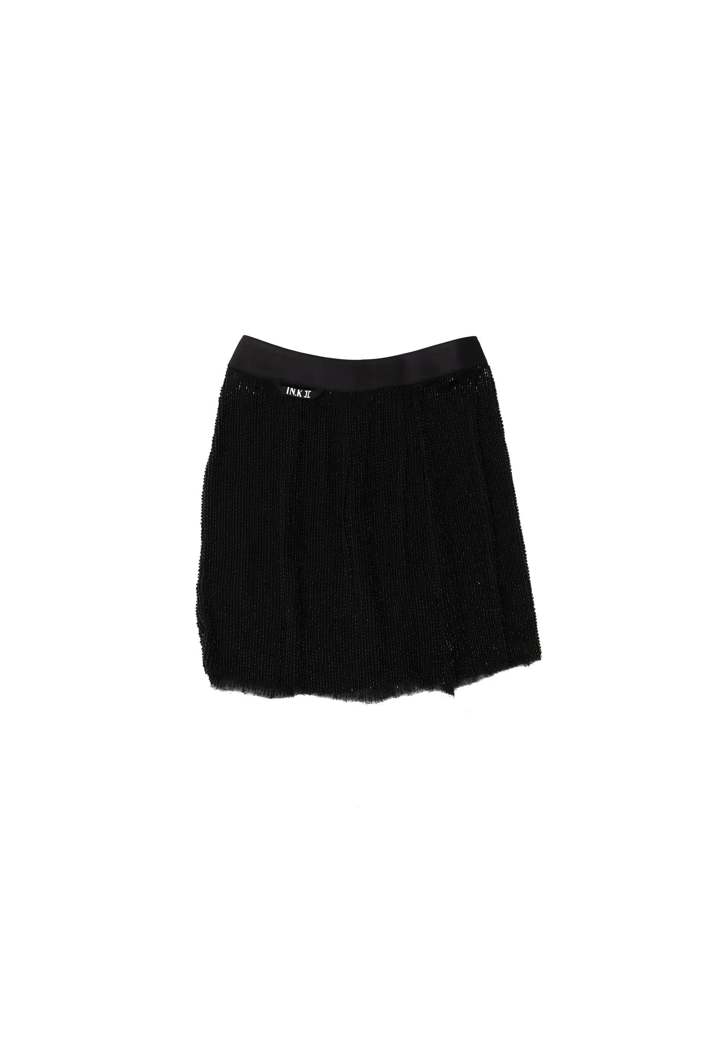 TRANSPARANT BEADED MINI SKIRT - INK II