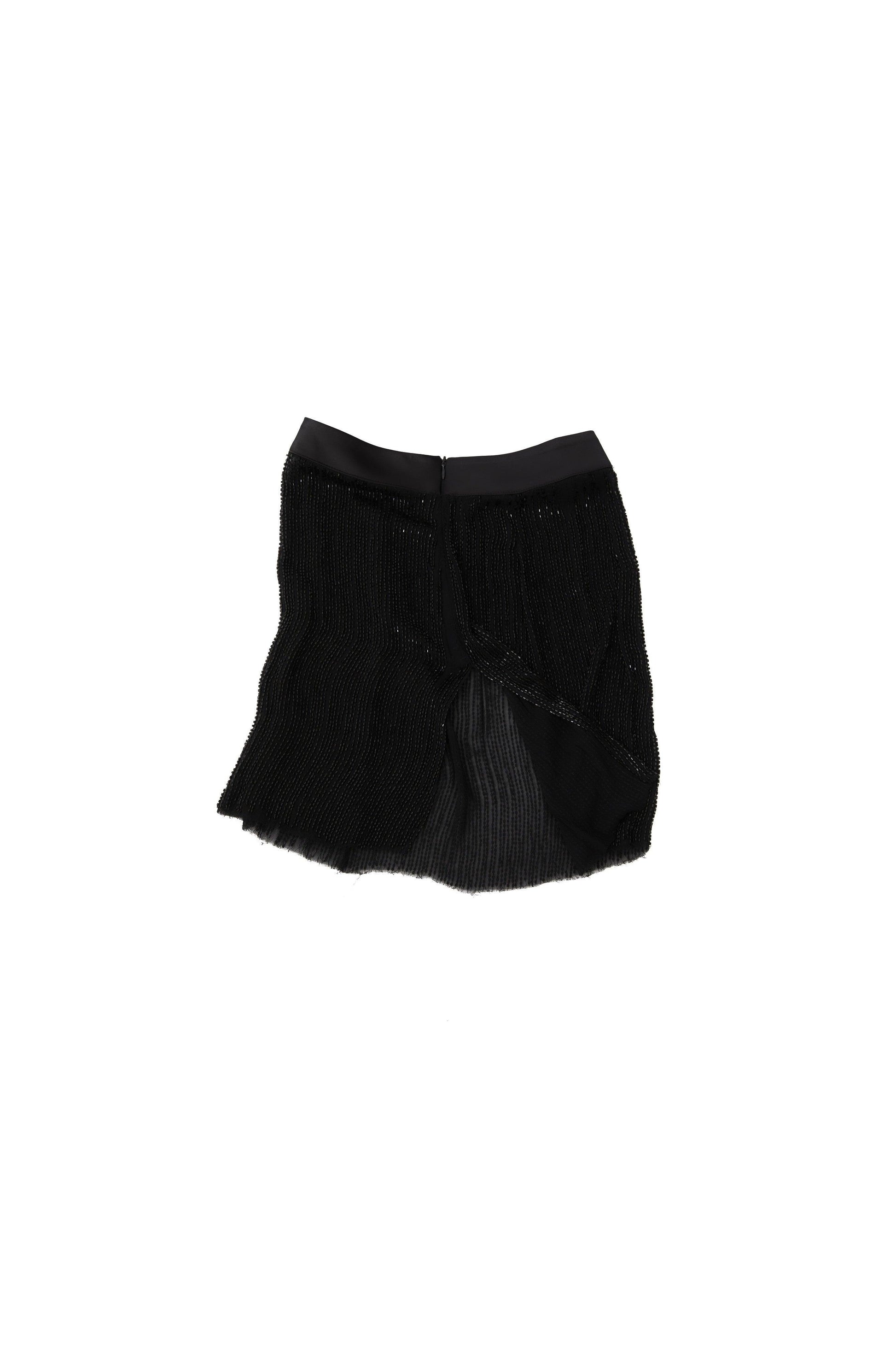 TRANSPARANT BEADED MINI SKIRT - INK II