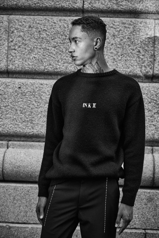 FINE KNIT CREW NECK - INK II