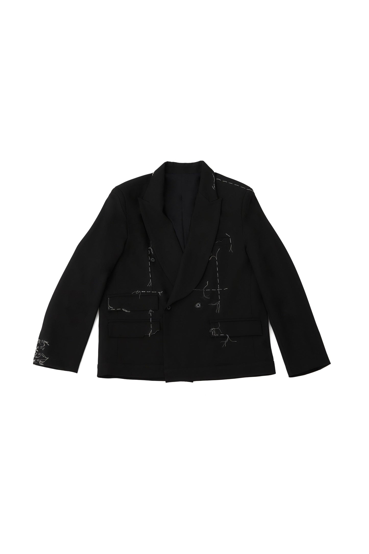 STITCH DETAILED LOOSEFIT BLAZER - INK II